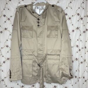 Men's Beige Military Field Jacket